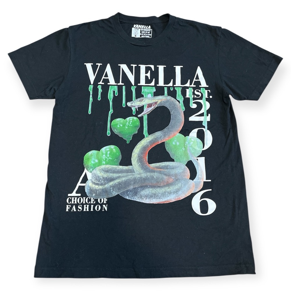 Vanella Slime Tee Shirt Black White Green Size Small S